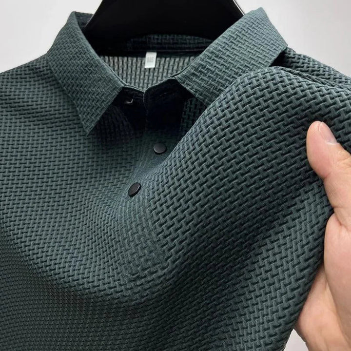 Polo Homme Texturé Élégance Moderne