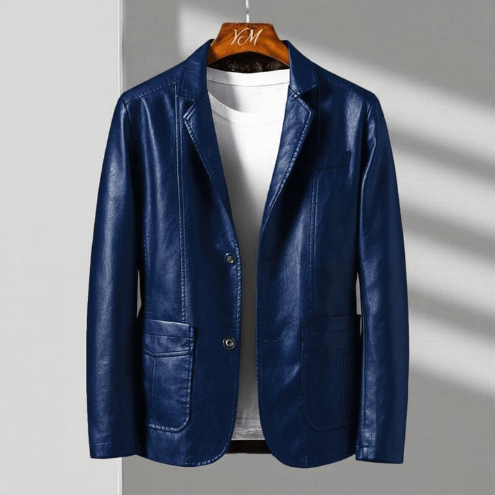 Blazer Homme Similicuir Élégance Moderne