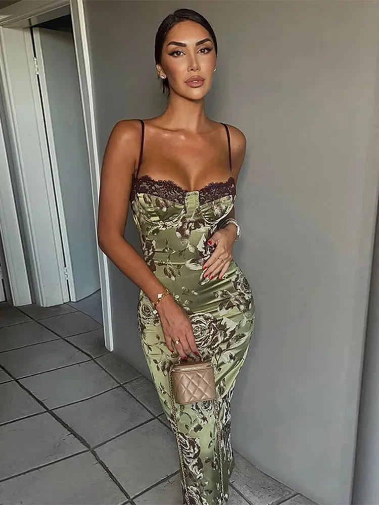 Robe Midi Fleurie Bustier Femme