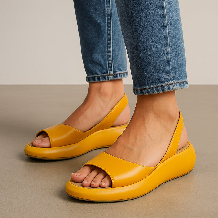 Sandales Compensées Ouvertes Femme