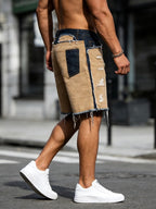 Short patchwork pour homme