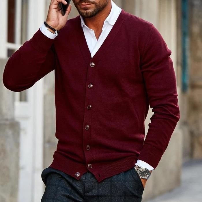 Gilet Boutonné Élégant Confort Doux et Style Classique