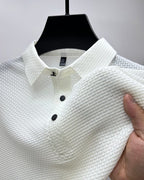 Polo Homme Texturé à Manches Courtes