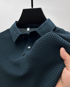 Polo Homme Texturé à Manches Courtes