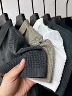 Polo Homme Texturé à Manches Courtes