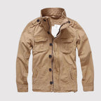 Veste Militaire à Multiples Poches et Col Montant