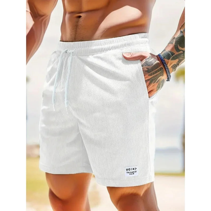 Short Homme à Taille Élastique avec Cordon