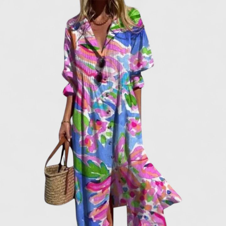 Robe Chemise Longue Imprimée Femme