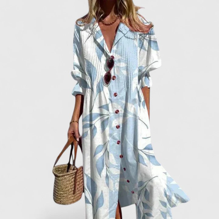Robe Chemise Longue Imprimée Femme
