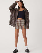 Veste Oversize Effet Cuir à Fermeture Zippée