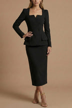 Ensemble Blazer et Jupe Midi Femme