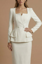 Ensemble Blazer et Jupe Midi Femme