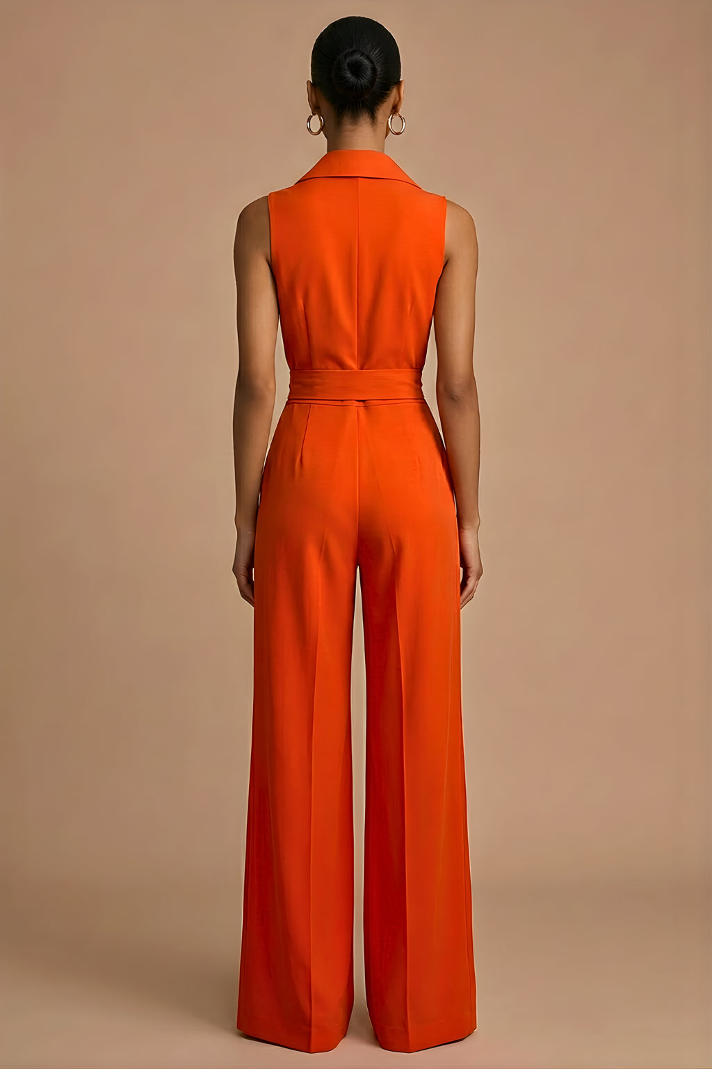 Combinaison Sans Manches à Col Tailleur Femme