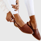 Mules Tressées Femme à Bout Pointu