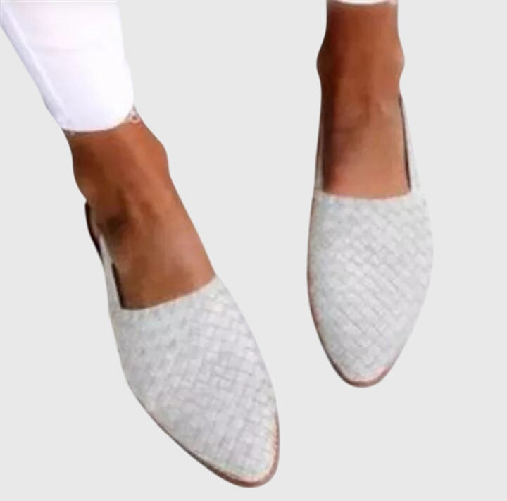 Mules Tressées Femme à Bout Pointu